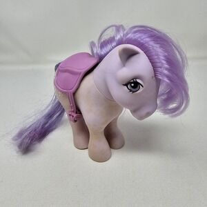 1985 Vtg G1 My‎ Little Pony BABY EMBER Hasbro White Star Light Purple Lavender